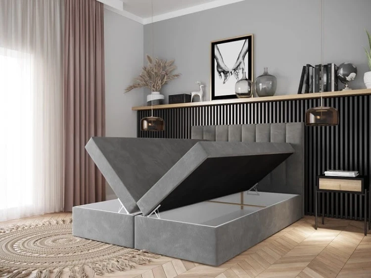 Łóżko kontynentalne 180x200 VENUS BOX, z materacem w komplecie, od polskiego producenta, zdjęcie 3