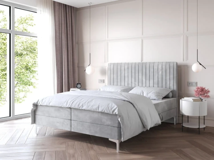 Łóżko kontynentalne 160x200 PRIMO, z materacem w komplecie, od polskiego producenta, zdjęcie 4