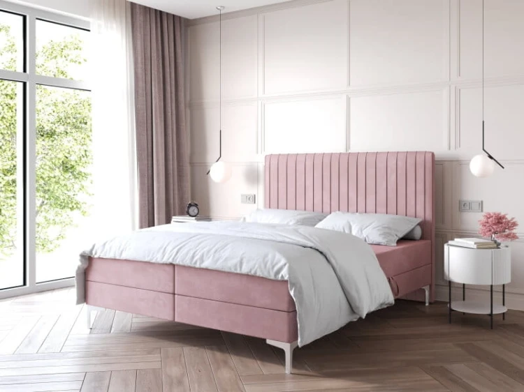 Łóżko kontynentalne 180x200 PRIMO, z materacem w komplecie, od polskiego producenta, zdjęcie 3