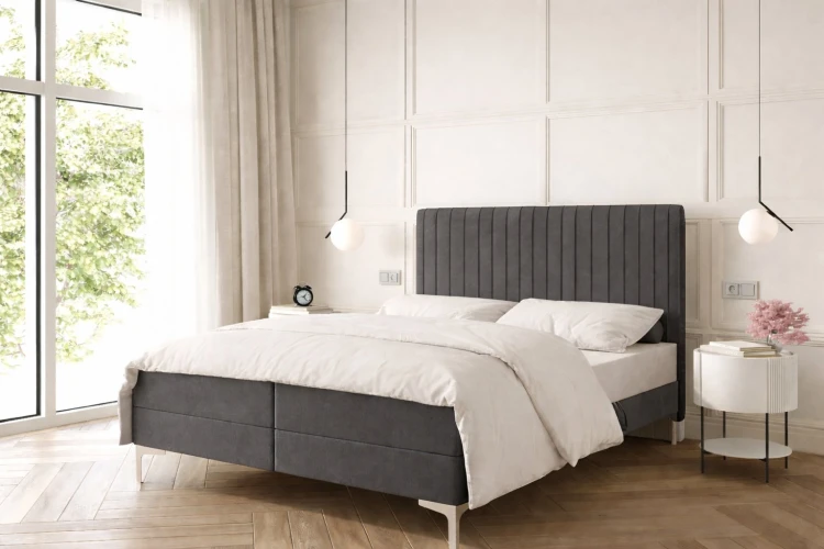 Łóżko kontynentalne 180x200 PRIMO, z materacem w komplecie, od polskiego producenta, zdjęcie 9