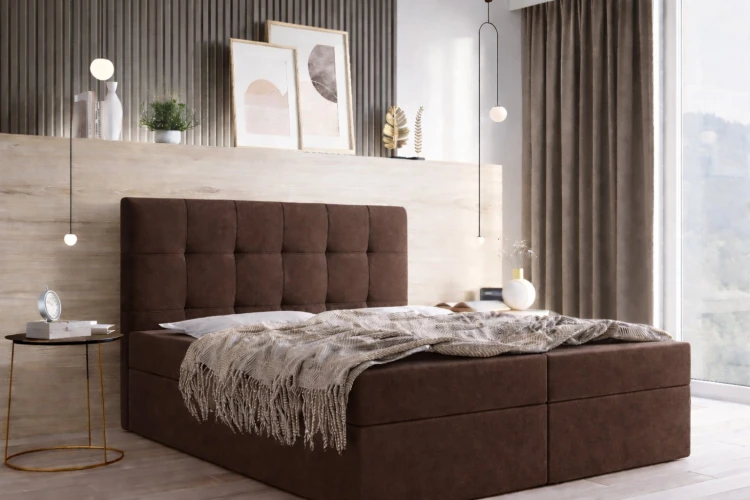 Łóżko kontynentalne 180x200 BELLA, z materacem w komplecie, od polskiego producenta, zdjęcie 2