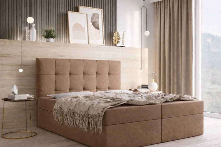 Łóżko kontynentalne 200x200 BELLA, z materacem w komplecie, od polskiego producenta, zdjęcie 6