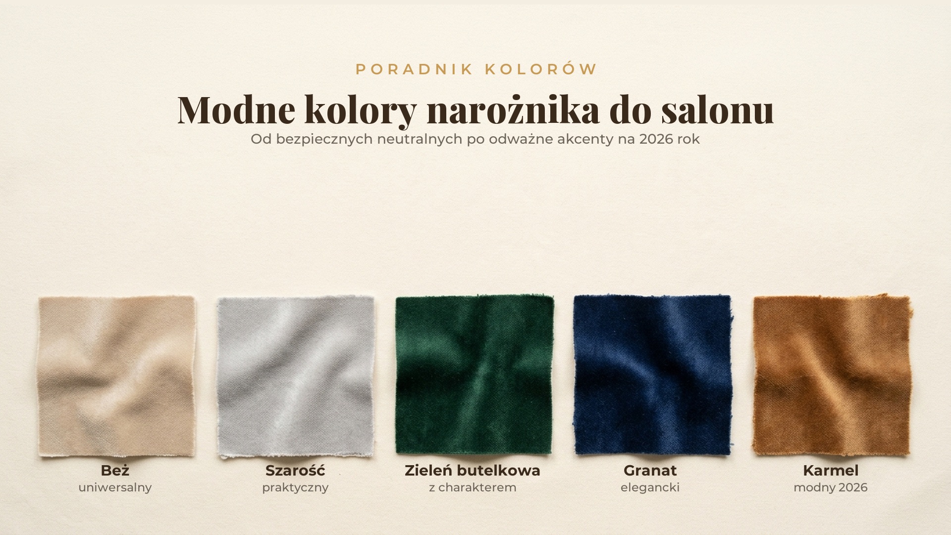 modne kolory narożnika do salonu 2026